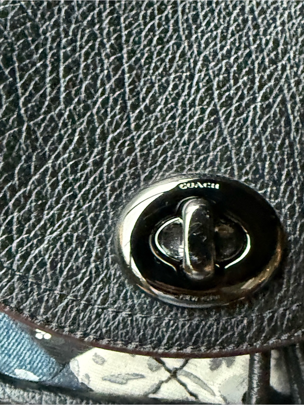 Coach Canyon Quilt Denim Patchwork Turnlock Mini Backpack - Picture 3 of 4